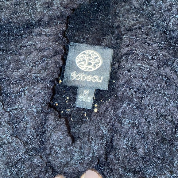 NWOT Bobeau Popcorn Yarn Turtle Neck Sweater Black - Picture 5 of 9